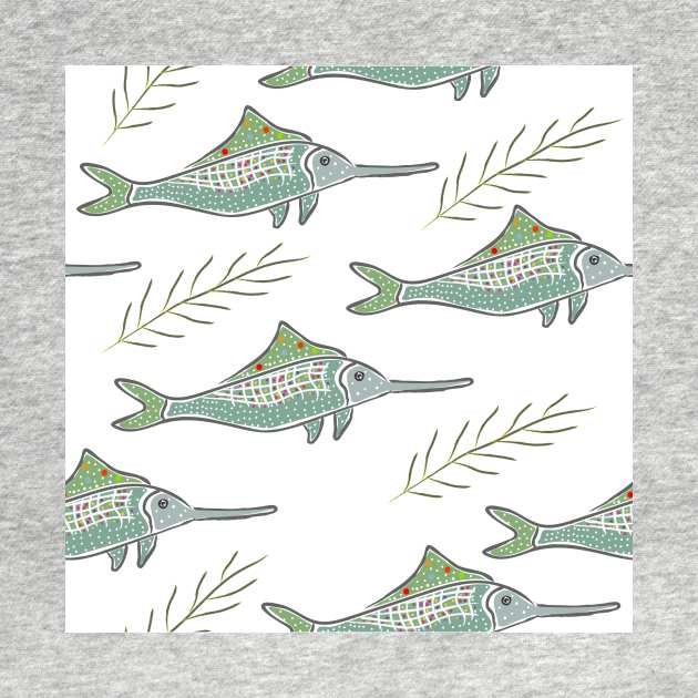 Swordfish Pattern by Kristina Stellar Scandinavian Land